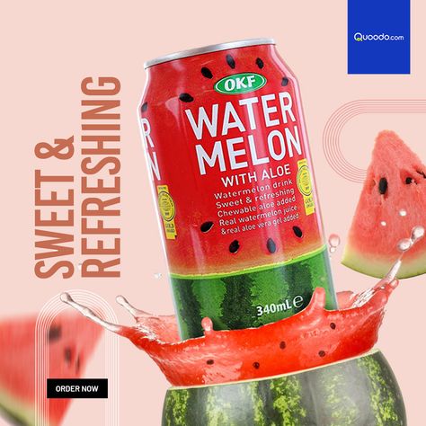 Watermelon Packaging, Es Campur, Product Ads, Watermelon Drink, Food Post, Refreshing Water, Watermelon Juice, Online Supermarket, Grocery Online