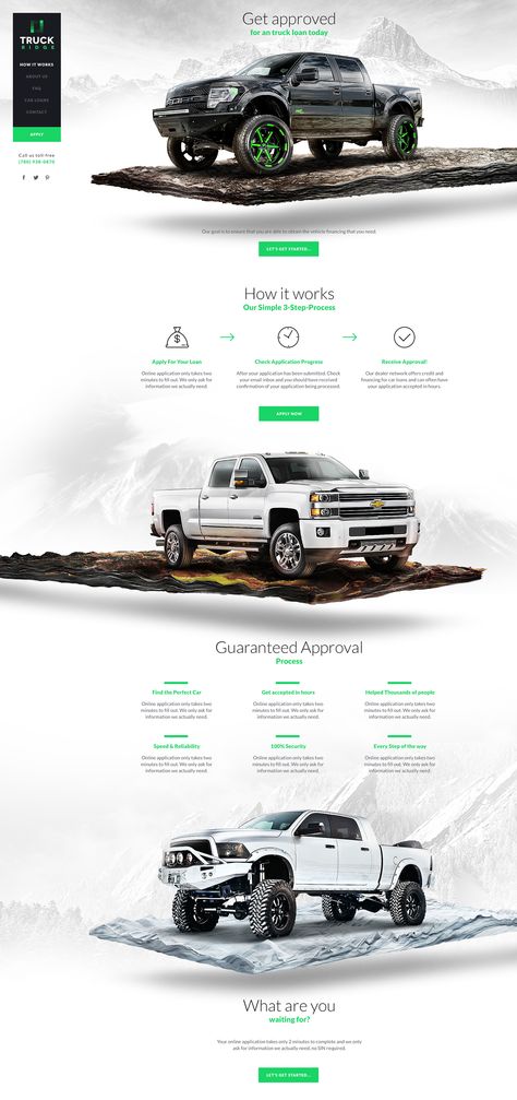 Truck Ridge Loan Design Sites, Website Mockup, Modern Web Design, Web Inspiration, Web Layout Design, Website Layout, Web Layout, Web App Design, Website Inspiration