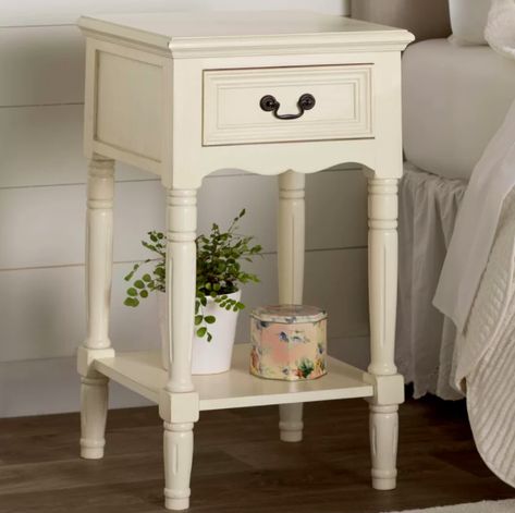 Farmhouse Bedroom Furniture, Rustic Bedside Table, Farmhouse Nightstand, Rustic Nightstand, Kelly Clarkson Home, Classic Bedroom, Trendy Bedroom, Bedroom Vintage, End Tables With Storage