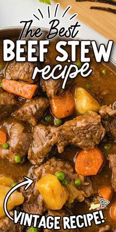 Beef Stew Best Beef Stew, Best Beef Stew Recipe, Beef Stew Meat Recipes, Easy Beef Stew Recipe, Easy Beef Stew, Hearty Beef Stew, Homemade Beef Stew, Stew Meat Recipes, Pot Beef Stew