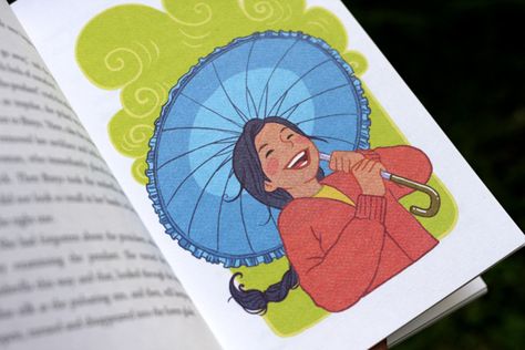 Blue Umbrella - Illustrated Storybook by Archana Sreenivasan, via Behance The Blue Umbrella By Ruskin Bond, The Blue Umbrella, Indian Jungle, Umbrella Drawing, Ruskin Bond, Umbrella Illustration, Yt Shorts, Blue Umbrella, Book Cover Illustration