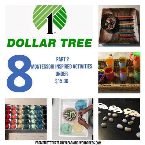 8 Dollar Tree Montessori Inspired Learning Activities under $1.50 each! Dollar Tree Montessori, Diy Learning Toys, Toddler Montessori Activities, Montessori Stations, Montessori Activities Preschool, Diy Montessori Toys, Montessori Lessons, Diy Preschool, Montessori Diy