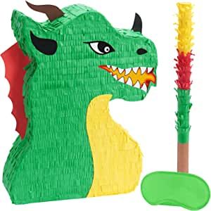 Dragon Pinata, Game Decorations, Mermaid Pinata, Unicorn Pinata, Dinosaur Party Supplies, Birthday Party Game, Pinata Fillers, Yellow Dragon, Dragon Birthday