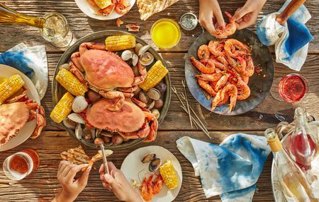 Seafood Feast At Home, Seafood Party, Fresh Scallops, Seafood Feast, Fresh Lobster, Clam Bake, Frozen Shrimp, Seafood Soup, Grilled Seafood