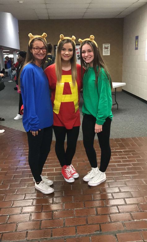 Alive And The Chipmunks Costumes, Alvin And The Chipmunks Makeup, Alvin And The Chipmunks Costume Women, Chipmunk Makeup, Chipettes Costume, Alvin And The Chipmunks Halloween, Alvin And The Chipmunks Costume, Chipmunks Costume, Sister Costumes