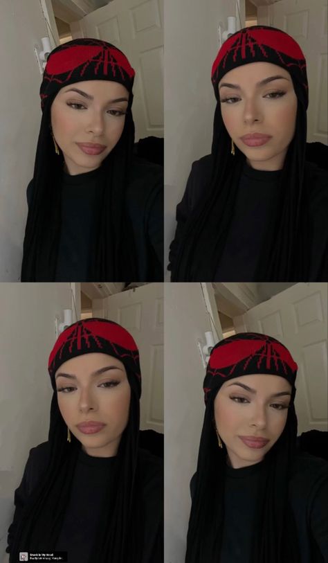 Hijab With A Beanie, Hijabi Beanie, Hijabi With Beanie, Hijab Guide, Beanie Hijab, Hijab Beanie, Streetwear Hijabi, Islamic Modest Fashion, Hijabi Fits