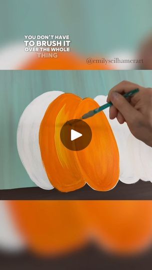 1M views · 12K reactions | [clip] Painting the pumpkin orange with highlights 🎨 #easypainting #beginner #howto #pumpkin #pumpkinseason | Emily Seilhamer Art | Emily Seilhamer Art · Original audio Acrylic Pouring On Pumpkins, Acrylic Pumpkin Painting Tutorial, Paintings Of Pumpkins Acrylic, Acrylic Paint Pour Pumpkin, Pumpkin Canvas Painting, Pumpkin Patch Acrylic Painting, Pumpkin Canvas, Pumpkin Seasoning, Paint And Sip