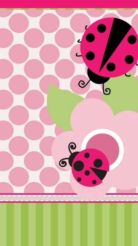 Wallpaper Iphone Flowers, Floral Wallpaper Desktop, 2000s Wallpaper, 2017 Wallpaper, Ladybug Party, Ladybug Wallpaper, Wallpaper Disney, Lady Bugs, Trendy Wallpaper