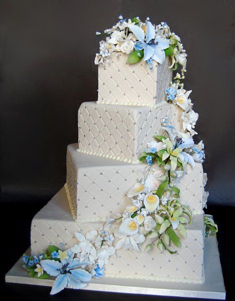 square rustic wedding cakes | Blue Green Ivory Square Wedding Cakes Photos & Pictures - WeddingWire ... Fake Wedding Cakes, Special Event Cakes, Quinceanera Cakes, Square Wedding Cakes, Fondant Wedding Cakes, Wedding Cake Pictures, Wedding Cake Photos, Floral Wedding Cake, Dream Wedding Cake