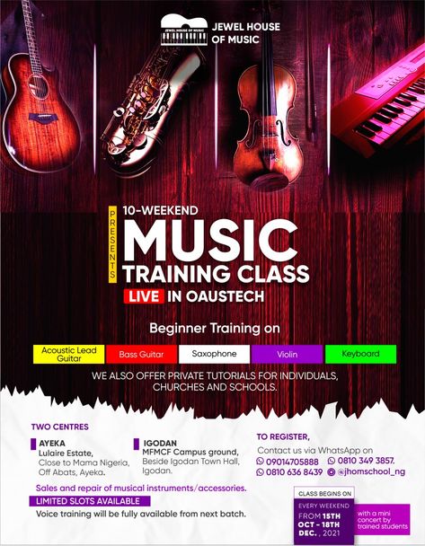 Music Class Flyer Design, Music Class Poster Design, Music School Poster Design, Training Flyer Design, Flyer Inspiration, Christian Graphics, Church Backgrounds, Training Design, Music Tutorials