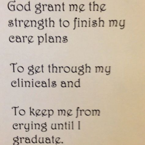 Nursing school prayer.... ;) Good to know for when I get in the program Nursing School Quotes, Nursing School Problems, Nerdy Nurse, Nursing School Life, Hygiene School, Nurses Prayer, Paramedic School, Nursing Fun, School Prayer