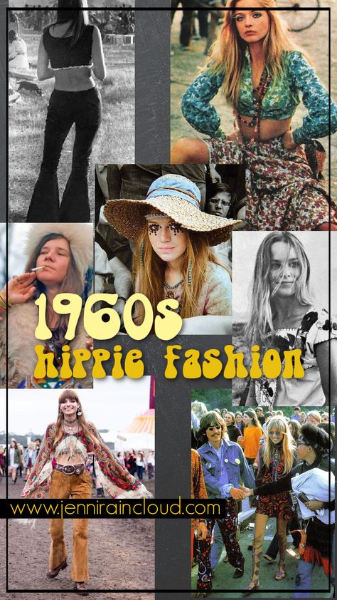 1960s Hippie Fashion You’ll Want to Imitate Immediately! 1960s Fashion Hippie, 60s Fashion Outfits, 60s Party Outfit, 1960s Hippie Fashion, Woodstock Outfit, Hippie Boho Outfits, 60s Bohemian, Back To The 60s, Outfits 60s