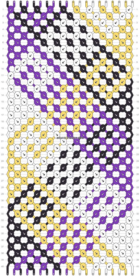 Normal pattern #120660 variation #235808 | BraceletBook Nonbinary Friendship Bracelet, Non Binary Pride, Soda Pop, Friendship Bracelet Patterns, Bracelet Patterns, Color Blocking, Friendship Bracelets, Dots, Pattern