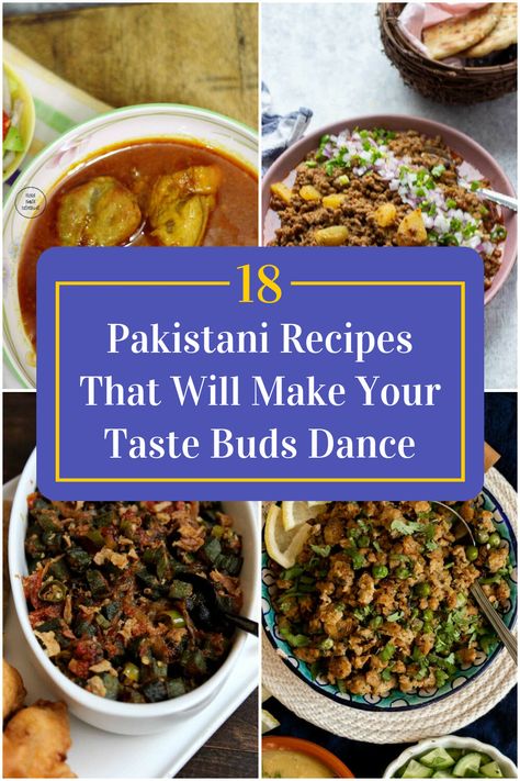 Collage of 4 pakistani recipes. Pakistani Side Dishes, Desi Dinner Ideas, Pakistani Food Traditional, Pakistani Cuisine, Pakistan Food, High Tea Food, Pakistani Dishes, Pakistani Recipes, Budget Family Meals