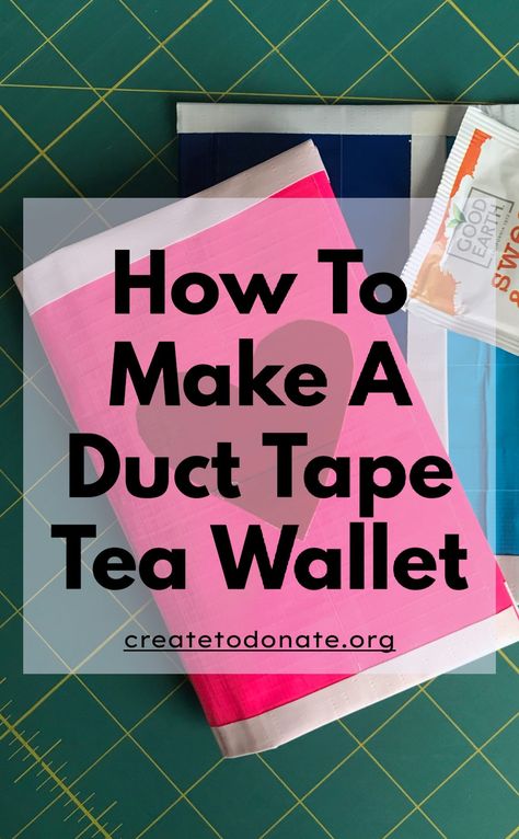 A duct tape tea wallet is an easy and fun DIY gift for any season. You can also use these tea wallets as part of a chemo care bag. Magic Wallet Tutorial, Diy Tea Wallet, Duct Tape Bags, Duct Tape Diy, Tea Bag Wallet, Tea Wallet, Duct Tape Projects, Chemo Care Package, Chemo Care