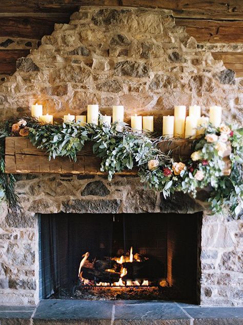 Our Floral Garland from this past summer made it into this fall wedding inspiration!   Floral Garland and Candle Mantel Decor | Brumley and Wells Photography | Fall Beach Wedding Inspiration Wedding Mantle, Wedding Fireplace, Candles And Flowers, Beach Wedding Inspiration, Creative Wedding Ideas, Wedding Inspiration Fall, Christmas Mantels, Floral Garland, The Fireplace