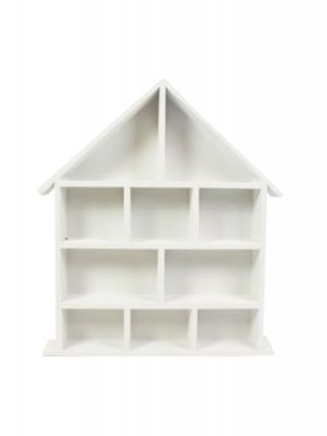 House shaped shelving in white - great storage solution for your bits and bobs! House Shaped Shelf, House Shapes, House Shelves, House Icon, Wooden Shelf, Home Icon, Wooden House, Wooden Shelves, Nail Polishes