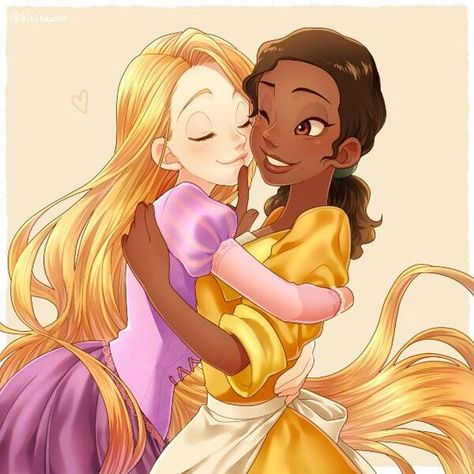 Rapunzel And Tiana, Weird Ships, Tangled Stuff, Disney Universe, Tiana Disney, Disney Crossover, Disney Crossovers, Princess Rapunzel, Princess Tiana