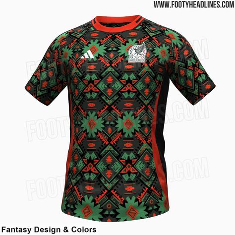 Exclusive: Adidas Mexico 2024 Home Kit to Be Multicolor - Footy Headlines Mexico Soccer Jersey, Mexico National Team, Mexico Soccer, Men's Uniforms, Olive Shirt, Gardens Design, Yoga Suit, Mens Soccer, School Team