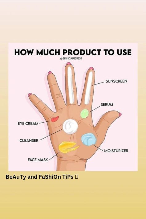 How Much Product To Use . Skin Care Routine Order, Clean Beauty Products, Makeup Hacks Tutorials, Face Creams, Combo Skin, Basic Skin Care Routine, Perfect Skin Care Routine, Healthy Skin Tips, Facial Skin Care Routine