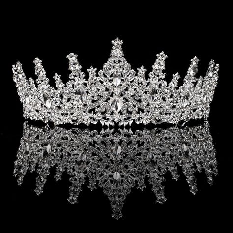 PRICES MAY VARY. Material: This tiara Made of hard alloy and rhinestone.The item is less than 100 grams, and there is no sense of weight on the head after wearing the crown. Set with stunning and sparkling crystals, making you look even more eye-catching Size: Birthday crown diameter approximately 5.5 inch, High 2.44 inch, The tiara comes with fixed hair pin. Birthday Girl Sash size: 62.6inches length. 3.8 inches width, Birthday Queen Sash size: 62inches length. 3.93 inches width,The sash comes Antique Wedding Crown, Wedding Tiara Veil Princesses, Fantasy Themed Wedding Tiara, Silver Crown Royal, Brides Tiara Wedding, Veil Wedding With Crown, Bride Full Crown, Full Black Crown, Ivory Wedding Crown