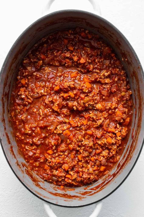 This ground chicken bolognese features a super flavorful homemade bolognese sauce, and pairs with your favorite pasta. Enjoy! Ground Chicken Bolognese, Ground Chicken Bolognese Sauce, Ground Chicken Recipes With Pasta, Chicken Recipes With Pasta, Chicken Bolognese Sauce, Chicken Bolognese, Recipes With Pasta, Homemade Bolognese Sauce, Homemade Bolognese