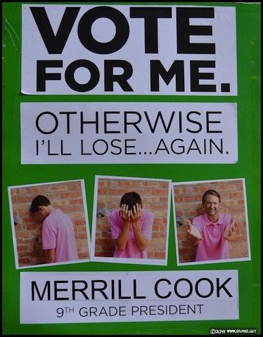 Just Give Me This One - 25 Hilarious Student Council Campaign Poster Ideas | Complex Sbo Posters, Campaigning Posters, Sga Posters, Student Council Fundraising Ideas, Campaign Poster Ideas, Campaigning Ideas, Student Government Posters, School Campaign Ideas, School Campaign Posters