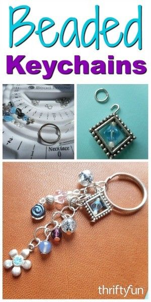 Beaded Keyrings Diy, How To Make A Beaded Keychain Tutorials, Glass Bead Keychain Diy, Diy Keychains For Men, Brad Keychain, How To Make A Beaded Keychain, Beaded Keychain Ideas, Beaded Keychain Diy, Diy Beaded Keychain