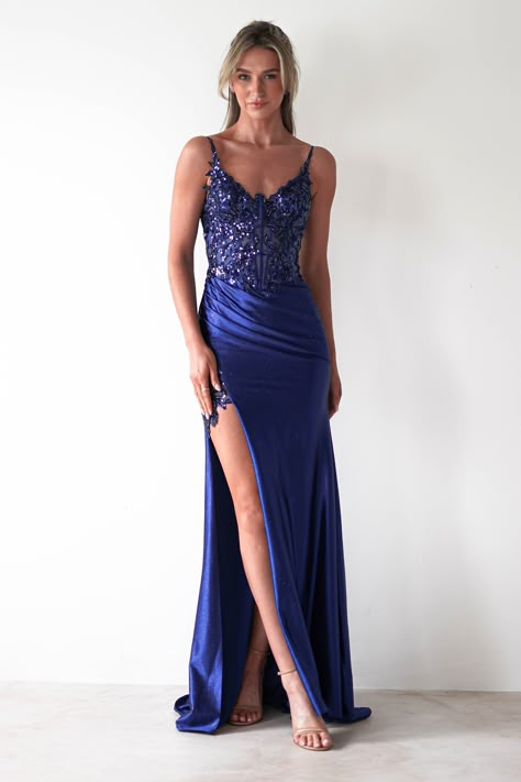 Navy blue sparkly dress