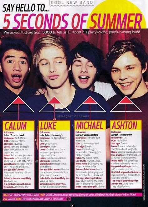 5sos Facts, Michael Ashton, Scorpio Star Sign, 5sos Funny, Thomas Hood, 5sos Memes, Luke Roberts, Calum Thomas Hood, Michael Gordon