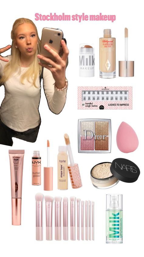 Stockholm style makeup products Makeup Routine Simple, Stockholm Style, Makeup Makeup, Simple Makeup, Makeup Products, Makeup Tools, Makeup Routine, Stockholm, Makeup Brushes