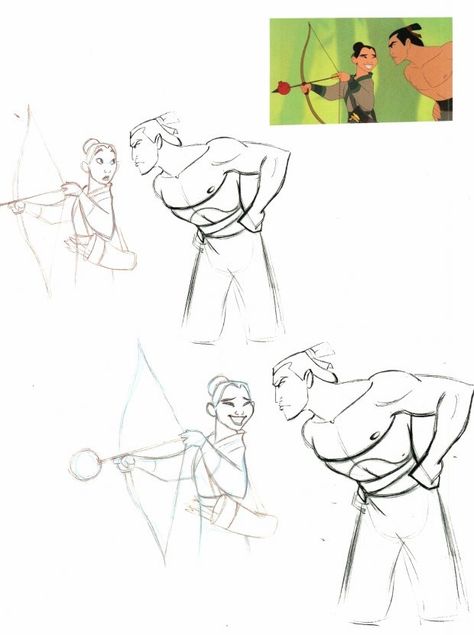 Mulan Mulan Character Sheet, Mulan Character Design, Mulan Concept Art, Disney Concept Art Character Design, Mulan Sketch, Mulan Cartoon, Character Design Disney, Animation Drawing Sketches, Disney Art Style