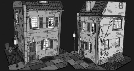 ArtStation - Grease pencil building, Joyce Silva