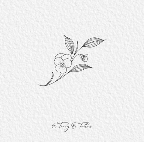 Small Violet Flower Tattoo Simple, Simple Violet Flower Tattoo, Minimalistic Violet Tattoo, Violet Flower Tattoo Line Art, Dainty Violet Flower Tattoo, Violet Tattoo Flower, Violet Tattoo, Flower Tat, M Tattoos