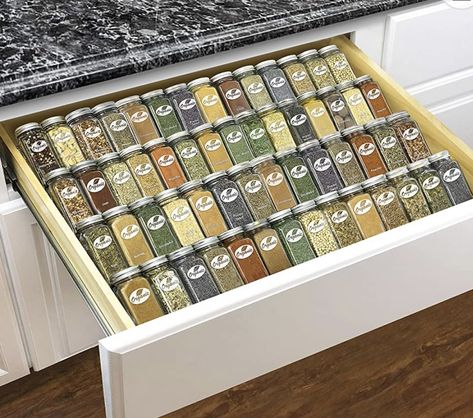 Expandable Spice Rack Drawer Organizer - Heavy Gauge Steel 4 Tier Spice Rack for Kitchen Drawers, Spice Drawer Organizer, Silver Metallic Spice Rack Drawer, Best Spice Rack, Spice Rack Tray, Spice Drawer Organizer, Spice Tray, Cabinet Spice Rack, Spice Organization Drawer, Stemware Storage, Kitchen Spice Racks