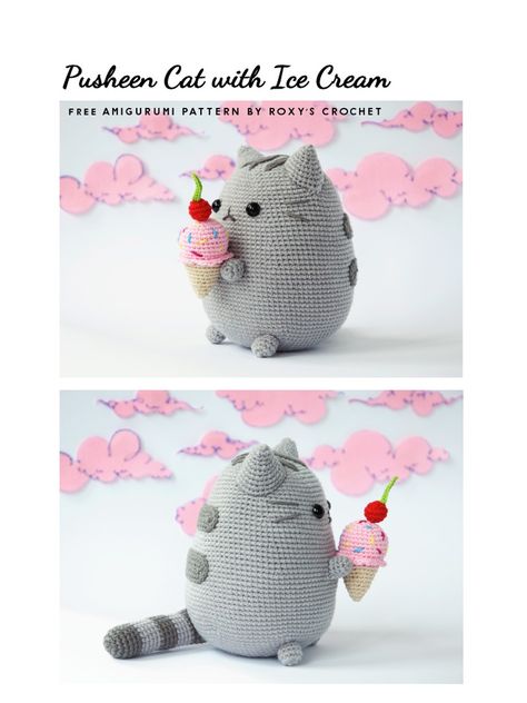 Toy crochet pattern Pusheen Crochet, Cat Free Crochet Pattern, Jessie Toy Story, Crochet Cat Pattern, Crochet Panda, Pusheen Cat, Crochet Unicorn, Crochet Elephant, Crochet Amigurumi Free