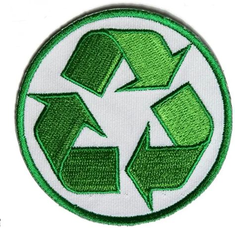 Amazon.co.uk: iron on patches large Recycle Sign, Sew On Badges, Logo Emblem, Green Logo, Sewing Trim, Iron On Patch, Sew On Patches, Emblem Logo, Sew On