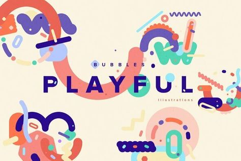 Playful Bubbles By YouWorkForThem Design Studio on YouWorkForThem. Playful Design Graphics, Kids Branding Design, Kids Graphic Design, Glitter Overlays, Book Editorial, Design Exhibition, Website Ideas, Brochure Layout, Ink In Water