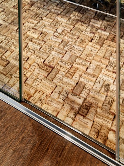 10 Strange Looking But Amazing Home Floors | BizYell Wine Cork Floor, Wine Cave Design, Sanji Aesthetic, Contemporary Wine Cellar, Cellar Ideas, Cork Floor, Wine Cellar Basement, Diy Cork, Wine Rooms