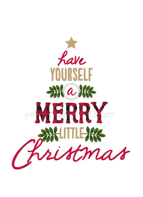 Have Yourself a Merry Little Christmas Rustic Sign - Yellow Bliss Road FREE Print & Frame Free Christmas Printables, Christmas Charms, Noel Christmas, Merry Little Christmas, E Card, Christmas Quotes, Christmas Images, Christmas Joy, Free Christmas