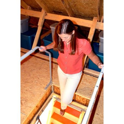 Versa Lift Attic Ladder Safety Railing, Model# VR-60 - Walmart.com - Walmart.com Down Stairs Ideas, Attic Pull Down Stairs Ideas, Pull Down Stairs, Garage Attic Storage, Attic Lift, Ladder Safety, Attic Makeover, Garage Attic, Garage Lift