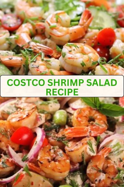 Costco Shrimp Salad Recipe, Costco Shrimp, Creamy Shrimp Salad, Salad Calories, Shrimp Salad Recipes, Creamy Shrimp, Healthy Shrimp, Salad Recipes For Dinner, Shrimp Salad