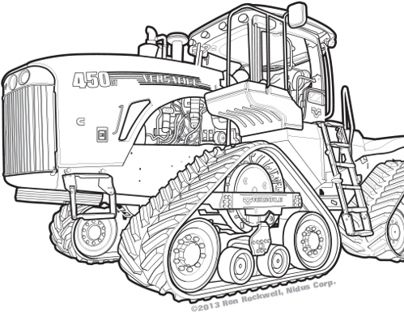 Technical Illustration of a Versatile 450 Delta Tractor 3d Line Art, Tractor Drawing, Technical Illustrations, Tractor Coloring Pages, Farm Coloring Pages, Heart Coloring Pages, Technical Illustration, Cool Car Drawings, Truck Coloring Pages