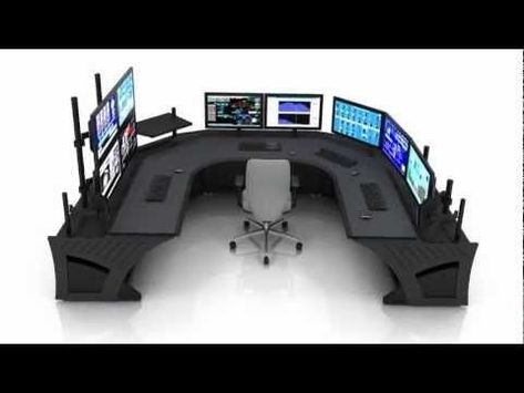 Security Room, Gaming Desk Setup, Computer Gaming Room, Computer Desk Setup, Pc Gaming Setup, Video Game Room Design, Control Room, Video Game Rooms, Pc Desk