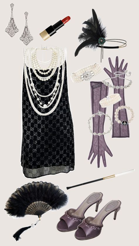 20s Outfit Gatsby, 1920s Party Outfit, 1920s Outfit Ideas, Roaring 20s Party Outfit, Great Gatsby Outfit, Great Gatsby Outfits, Roaring 20s Birthday Party, Old Hollywood Party, 1920s Outfit