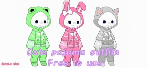 Gacha Club Outfit Gender Neutral, Gacha Club Outfit Pjs, Gacha Pajama Ideas, Gacha Club Pajamas Outfits, Pajamas Gacha Club, Cozy Gacha Club Outfits, Gacha Club Onesie Ideas, Gacha Club Swimming Outfits, Gacha Sleeping Clothes