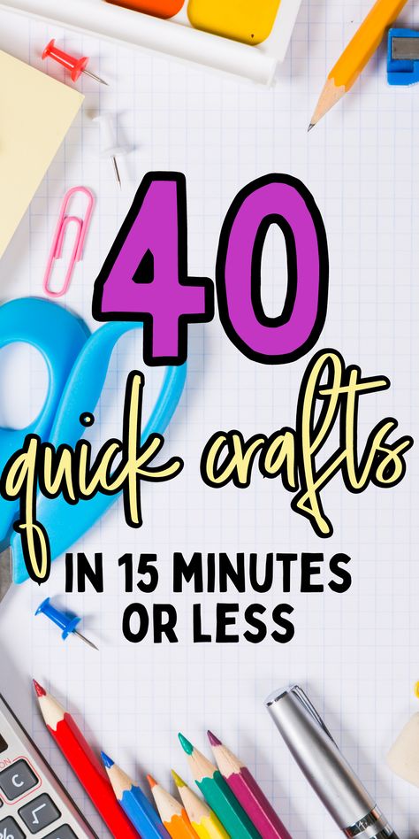 How To Make Easy Crafts, Easy Crafts To Make In Bulk, Make It And Take It Crafts, Easy Crafts For High Schoolers, Easy Last Minute Crafts, Simple Crafts For Seniors Easy Diy, Cheap And Easy Crafts For Adults, Easy Middle School Crafts, Easy Crafts For College Students