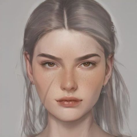 Face Claims Artbreeder Scar, Chin Scar Character, Scarred Face Female Character Art, People Posing, Face Inspiration, Drawn Characters, Cheek Art, Marvel Oc, Aesthetic Types