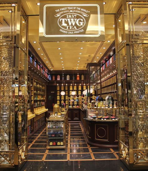 Retail Business Ideas, Tea Store Design, Start An Online Boutique, Tea Boutique, Twg Tea, Starting An Online Boutique, Luxury Tea, Tea Places, Tea Packaging Design