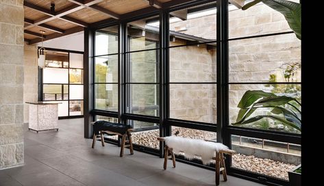 Hill Country Modern Ranch – J. Christopher Architecture Modern Ranch House, Country Interior Design, Hill Country Homes, Marble Falls, Grand Hall, Texas Ranch, Modern Ranch, Austin Homes, Ranch Style Home